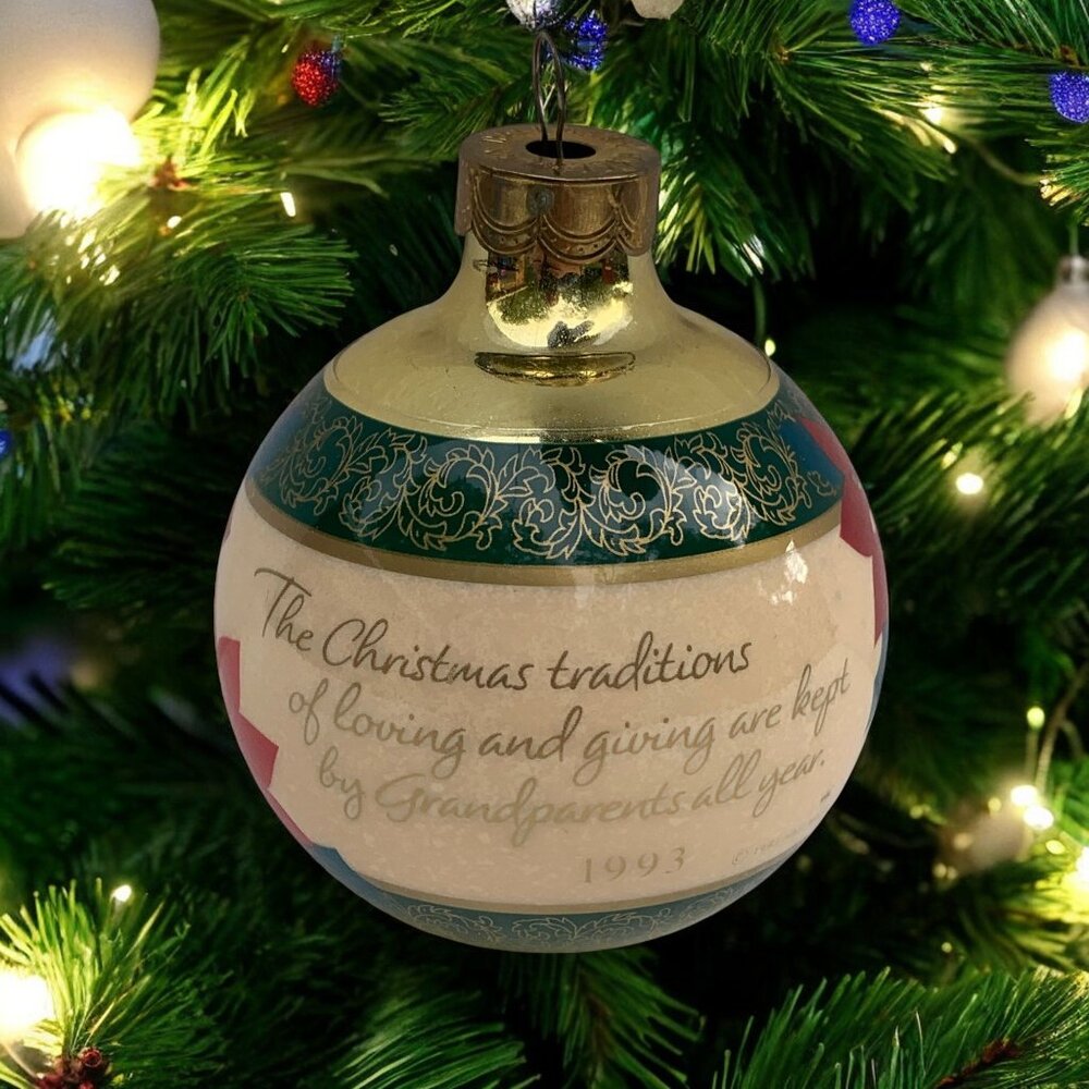Grandparents Hallmark Keepsake Christmas Tree Ornament - 1993